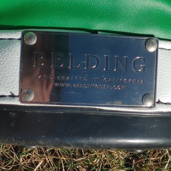 RARE Steam Whistle Beer Golf Bag Leather Embroidered Logo BELDING - Picture 8 of 11